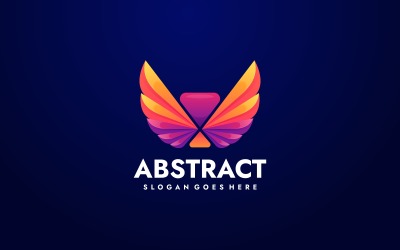 Abstract Diamond Wing Colorful Logo