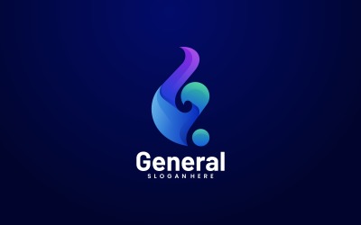 Abstrakter Logo-Stil mit Buchstabe G-Farbverlauf