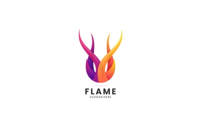 Абстрактный Пламя Градиент Красочный Логотип