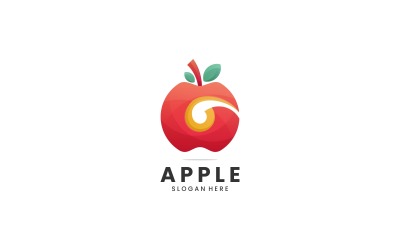 Apple Gradient färgglad logotypdesign