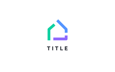 Eleganckie minimalistyczne logo aplikacji domowej Elemental House