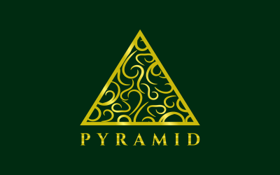 Modello di logo di design creativo piramidale
