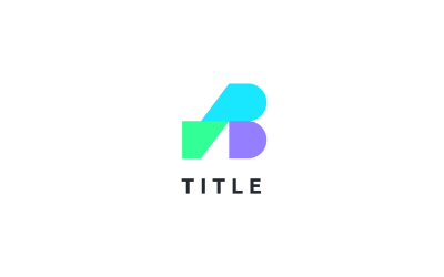 Modern Minimal Elemental SB Renkli Monogram Logosu