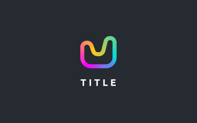 Nowoczesne Minimal Elemental M Line Shade Fintech Tech Logo