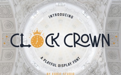 Clock Crown dekorativt teckensnitt