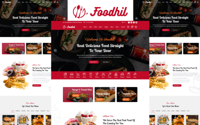 Foodhil - Modelo HTML5 de Fast Food Shop