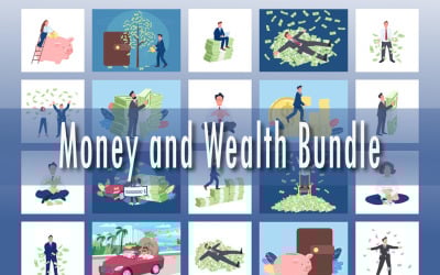 Geld und Reichtum Abbildungen Bundle