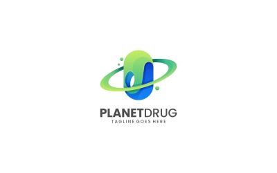 Logotipo de gradiente de drogas del planeta