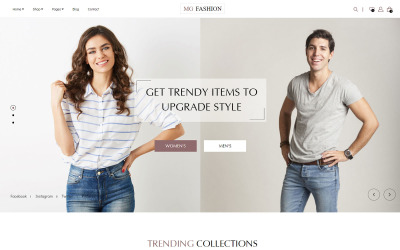 MG Fashion - HTML-webbplatsmall för e-handel