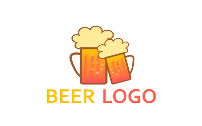 Modelo de logotipo de design personalizado de bar de cerveja 2