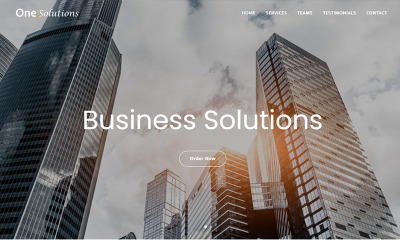 One Solutions - Business &amp;amp; Services Free Landing Page Template