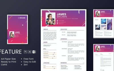 Professioneel CV en CV-sjabloon James