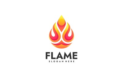 Vector Flame Gradient Logo Template