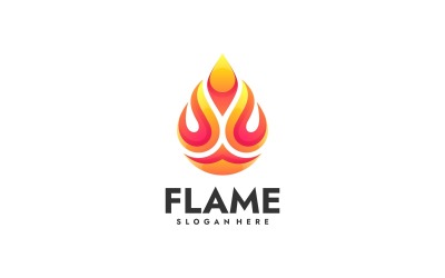 Vector Vlamverloop Logo Sjabloon