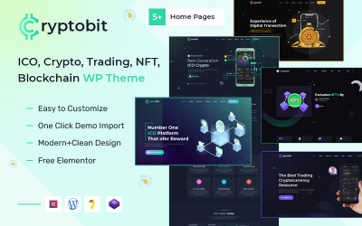 Blockchain de Cryptobit y tema de WordPress de Bitcoin