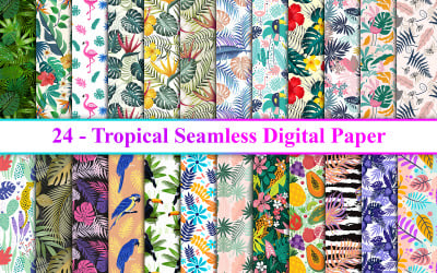 Carta digitale tropicale senza cuciture, sfondo tropicale