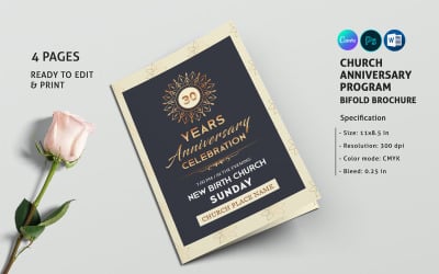 Brochure du programme d&amp;#39;anniversaire de l&amp;#39;église