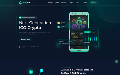 Cryptobit Cryptocurrency HTML5-mall