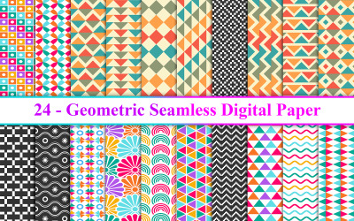 Geometrisches nahtloses digitales Papier, geometrisches nahtloses Muster, geometrischer Hintergrund