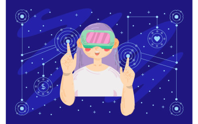 Metaverse Background Illustration