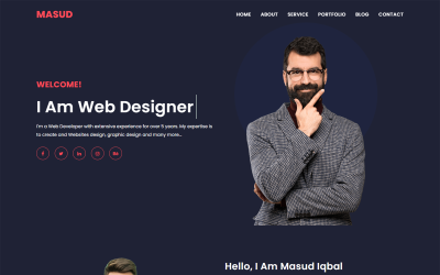 Portfolio Resume Home Page Design Special Page