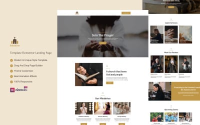 Спасение - Шаблон целевой страницы Church Elementor