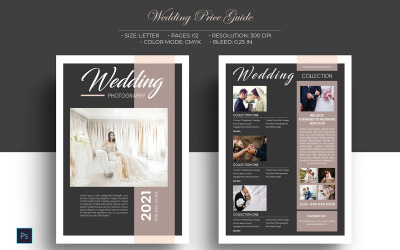 Wedding Photography Price List Corporate Identity Template