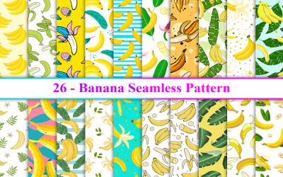 Bananen-nahtloses Muster, Bananen-Hintergrund