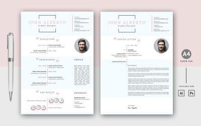 Einfaches und sauberes minimalistisches Lebenslauf-Layout Druckbare Lebenslaufvorlage