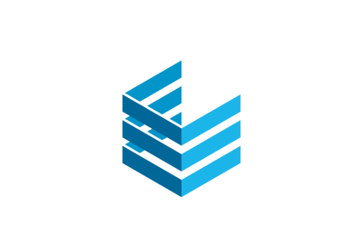 Linien-Würfel-Vektor-Logo-Vorlage