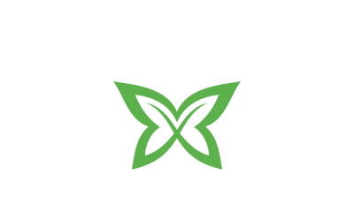 Modèle de logo vectoriel papillon