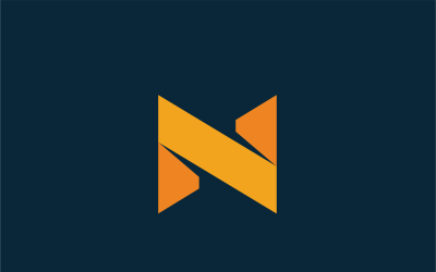 Sieć - Szablon Logo Litera N