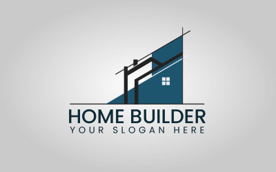 Szablon logo firmy Home Builder