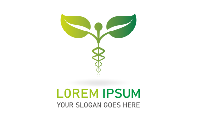 Bitkisel Tıbbi Sağlık Logo Şablonu