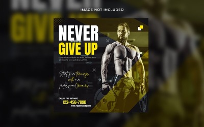 Modello di post sui social media per palestra fitness