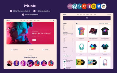 Music - Music Store, Musical Instruments, and Accessories Multipurpose WooCommerce Elementor Theme