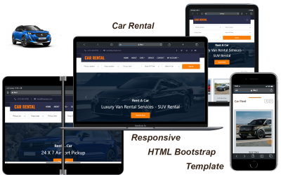 Noleggio auto - Modello Bootstrap HTML reattivo