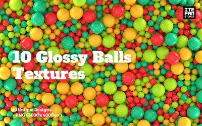 Pack de 10 textures de boules brillantes