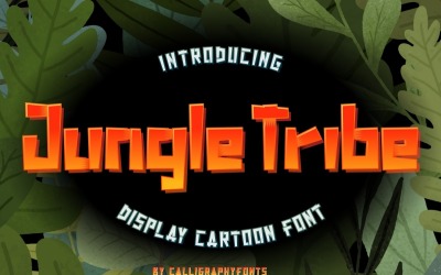 Police d&amp;#39;affichage du dessin animé Jungle Tribe