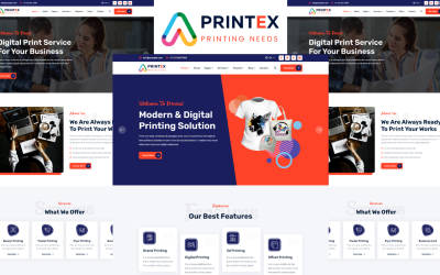 Printex - HTML5-Vorlage für Druckdienstleister