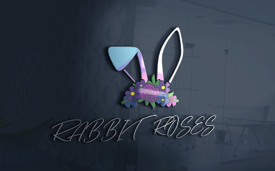 Rabbit Roses Logo Can Be Used Everywhere Related to Roses