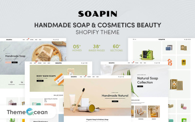 Soapin - мило ручної роботи та косметика для краси Shopify тема