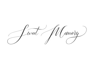 Sweet Memory vrouwelijk kenmerkend lettertype