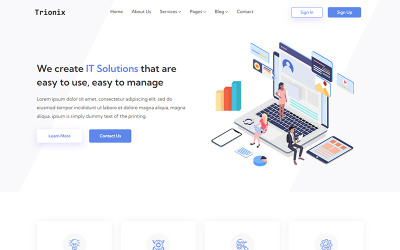 Trionix - ІТ-рішення та шаблон корпоративного веб-сайту