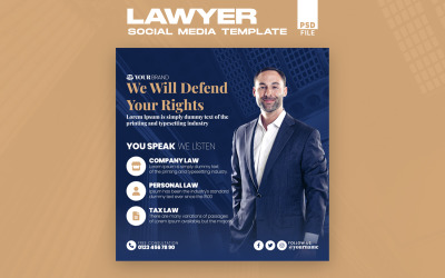Ügyvéd – közösségi média sablon