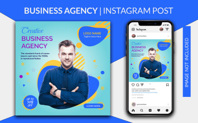 Üzleti Ügynökség Instagram közösségi média poszttervező EPS sablon | Instagram | Facebook