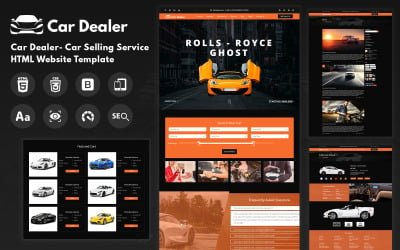 Autohandelaar Automotive HTML-websitesjabloon