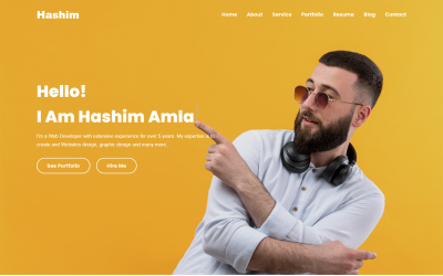 Hashim Personal Portfolio Szablon strony docelowej HTML5