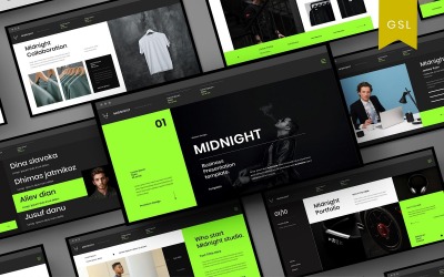 idnight – бізнес-шаблон слайдів Google