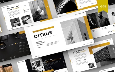Zitrus - Google Slide-Vorlage für Unternehmen